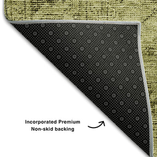 Piper Looms Mayfield Oriental AMF658 Khaki Machine Washable Area Rug Backing Image