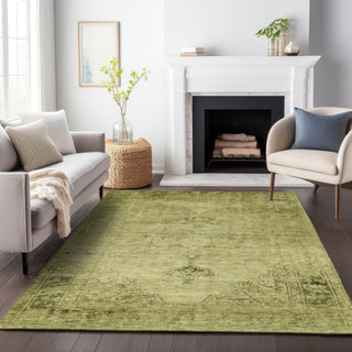 Piper Looms Mayfield Oriental AMF658 Khaki Machine Washable Area Rug Lifestyle Image Feature