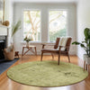 Piper Looms Mayfield Oriental AMF658 Khaki Machine Washable Area Rug Round Lifestyle Image Feature