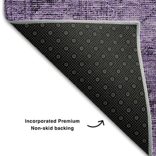 Piper Looms Mayfield Oriental AMF658 Purple Machine Washable Area Rug Backing Image