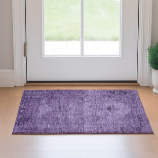 Piper Looms Mayfield Oriental AMF658 Purple Machine Washable Area Rug Scatter Lifestyle Image Feature