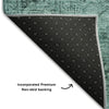 Piper Looms Mayfield Oriental AMF658 Teal Machine Washable Area Rug Backing Image