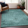 Piper Looms Mayfield Oriental AMF658 Teal Machine Washable Area Rug Lifestyle Image Feature