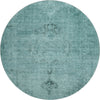 Piper Looms Mayfield Oriental AMF658 Teal Machine Washable Area Rug Round Main Image