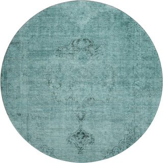 Piper Looms Mayfield Oriental AMF658 Teal Machine Washable Area Rug Round Main Image