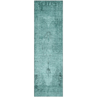 Piper Looms Mayfield Oriental AMF658 Teal Machine Washable Area Rug Runner Main Image