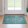 Piper Looms Mayfield Oriental AMF658 Teal Machine Washable Area Rug Scatter Lifestyle Image Feature