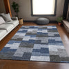 Piper Looms Mayfield Geometric AMF659 Blue Machine Washable Area Rug Lifestyle Image Feature
