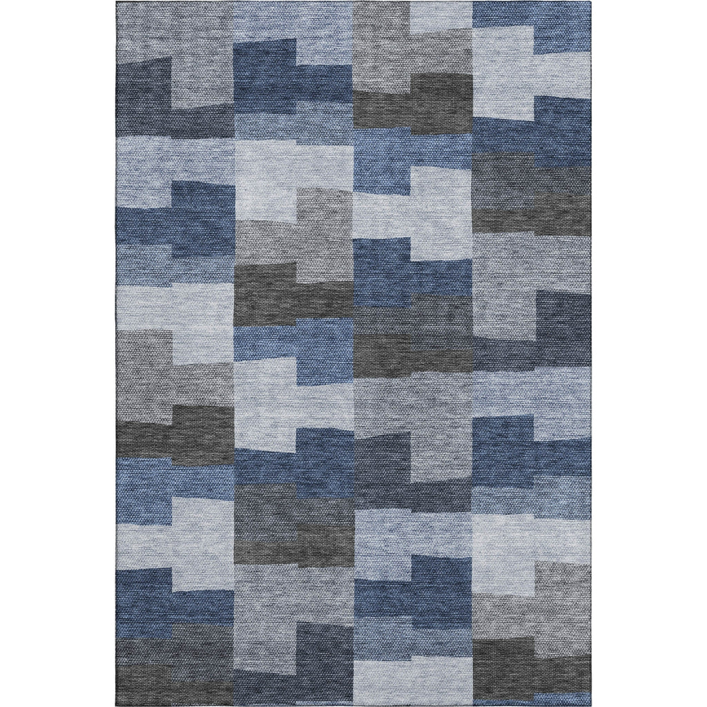 Piper Looms Mayfield Geometric AMF659 Blue Machine Washable Area Rug main image