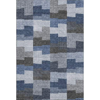 Piper Looms Mayfield Geometric AMF659 Blue Machine Washable Area Rug main image