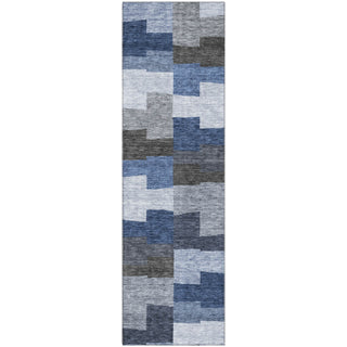 Piper Looms Mayfield Geometric AMF659 Blue Machine Washable Area Rug Runner Main Image