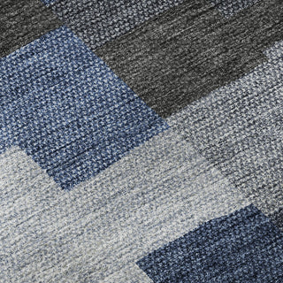 Piper Looms Mayfield Geometric AMF659 Blue Machine Washable Area Rug Swatch Image