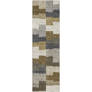 Piper Looms Mayfield Geometric AMF659 Brown Machine Washable Area Rug Runner Main Image