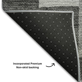 Piper Looms Mayfield Geometric AMF659 Gray Machine Washable Area Rug Backing Image