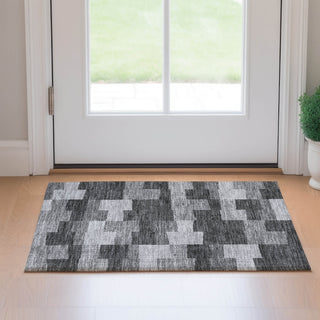 Piper Looms Mayfield Geometric AMF659 Gray Machine Washable Area Rug Scatter Lifestyle Image Feature