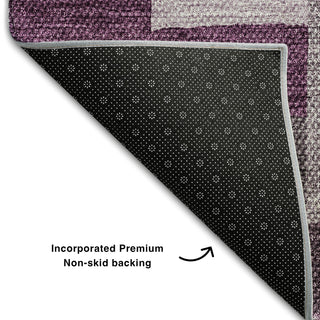 Piper Looms Mayfield Geometric AMF659 Merlot Machine Washable Area Rug Backing Image