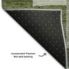 Piper Looms Mayfield Geometric AMF659 Olive Machine Washable Area Rug Backing Image