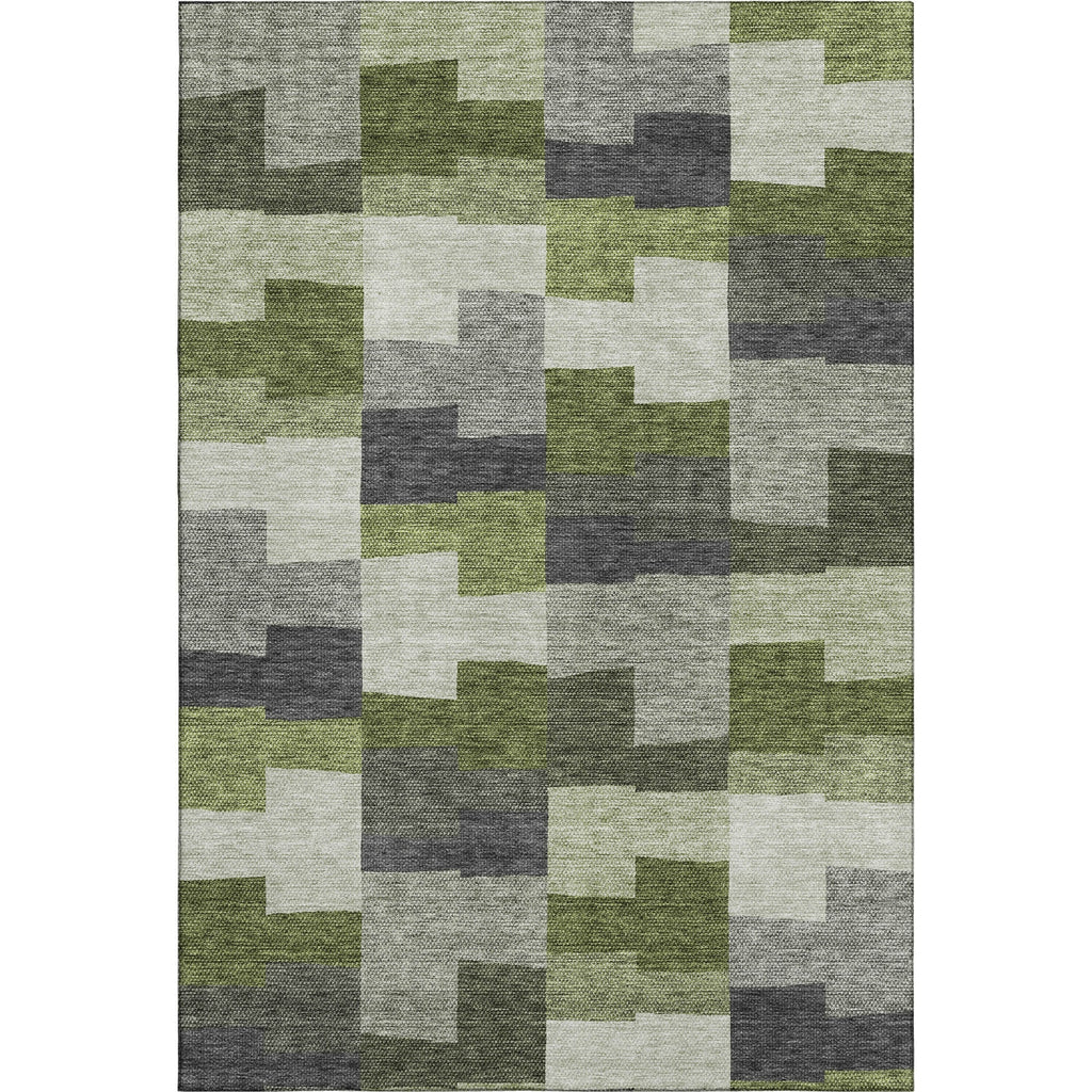 Piper Looms Mayfield Geometric AMF659 Olive Machine Washable Area Rug main image