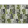 Piper Looms Mayfield Geometric AMF659 Olive Machine Washable Area Rug Scatter Main Image