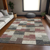 Piper Looms Mayfield Geometric AMF659 Paprika Machine Washable Area Rug Lifestyle Image Feature