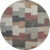 Piper Looms Mayfield Geometric AMF659 Paprika Machine Washable Area Rug Round Main Image