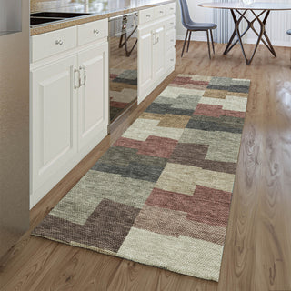 Piper Looms Mayfield Geometric AMF659 Paprika Machine Washable Area Rug Runner Lifestyle Image Feature
