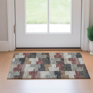 Piper Looms Mayfield Geometric AMF659 Paprika Machine Washable Area Rug Scatter Lifestyle Image Feature