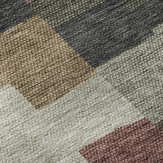 Piper Looms Mayfield Geometric AMF659 Paprika Machine Washable Area Rug Swatch Image