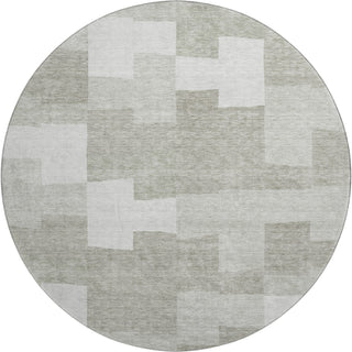 Piper Looms Mayfield Geometric AMF659 Taupe Machine Washable Area Rug Round Main Image