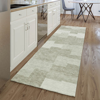 Piper Looms Mayfield Geometric AMF659 Taupe Machine Washable Area Rug Runner Lifestyle Image Feature