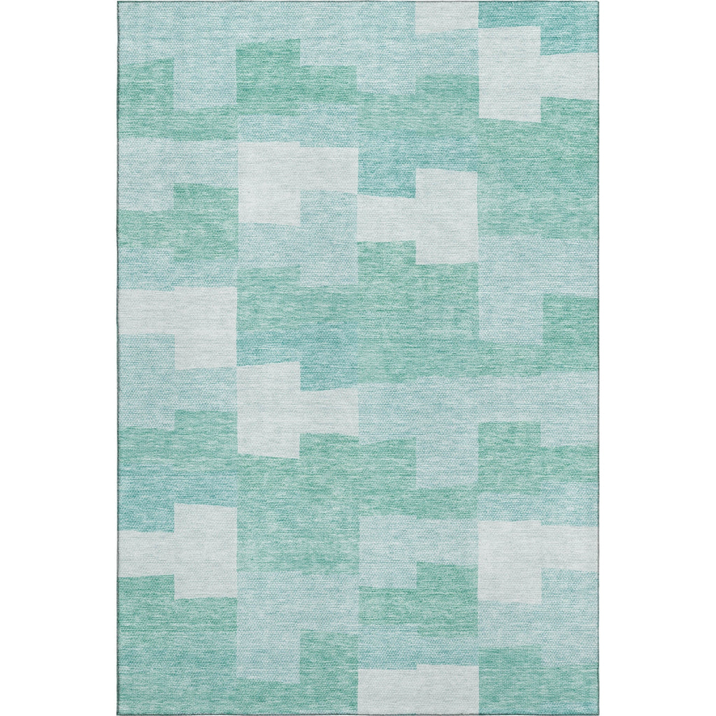 Piper Looms Mayfield Geometric AMF659 Teal Machine Washable Area Rug main image