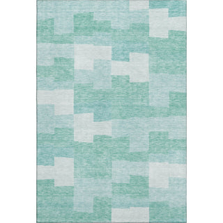 Piper Looms Mayfield Geometric AMF659 Teal Machine Washable Area Rug main image