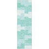 Piper Looms Mayfield Geometric AMF659 Teal Machine Washable Area Rug Runner Main Image