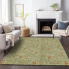 Piper Looms Mayfield Floral AMF660 Aloe Machine Washable Area Rug Lifestyle Image Feature
