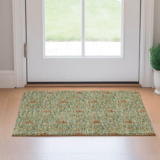 Piper Looms Mayfield Floral AMF660 Aloe Machine Washable Area Rug Scatter Lifestyle Image Feature