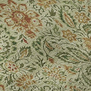 Piper Looms Mayfield Floral AMF660 Aloe Machine Washable Area Rug Swatch Image