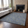 Piper Looms Mayfield Floral AMF660 Denim Machine Washable Area Rug Lifestyle Image Feature