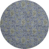 Piper Looms Mayfield Floral AMF660 Denim Machine Washable Area Rug Round Main Image
