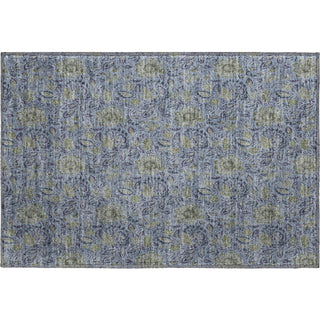 Piper Looms Mayfield Floral AMF660 Denim Machine Washable Area Rug Scatter Main Image