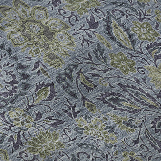 Piper Looms Mayfield Floral AMF660 Denim Machine Washable Area Rug Swatch Image