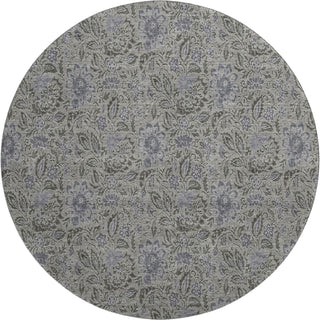 Piper Looms Mayfield Floral AMF660 Khaki Machine Washable Area Rug Round Main Image