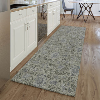 Piper Looms Mayfield Floral AMF660 Khaki Machine Washable Area Rug Runner Lifestyle Image Feature