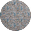 Piper Looms Mayfield Floral AMF660 Mocha Machine Washable Area Rug Round Main Image