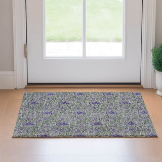 Piper Looms Mayfield Floral AMF660 Olive Machine Washable Area Rug Scatter Lifestyle Image Feature