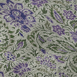 Piper Looms Mayfield Floral AMF660 Olive Machine Washable Area Rug Swatch Image