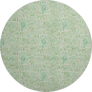 Piper Looms Mayfield Floral AMF660 Sage Machine Washable Area Rug Round Main Image
