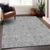 Piper Looms Mayfield Floral AMF660 Silver Machine Washable Area Rug Lifestyle Image Feature