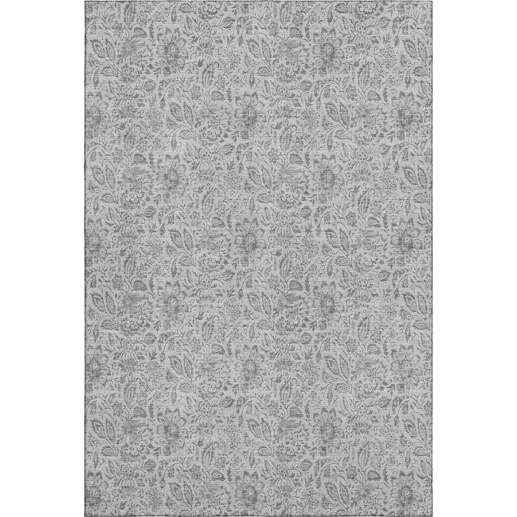 Piper Looms Mayfield Floral AMF660 Silver Machine Washable Area Rug main image