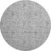 Piper Looms Mayfield Floral AMF660 Silver Machine Washable Area Rug Round Main Image