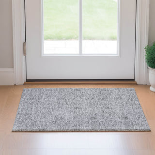 Piper Looms Mayfield Floral AMF660 Silver Machine Washable Area Rug Scatter Lifestyle Image Feature